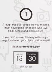 Black Card Revoked Original Flavor theme cards featuring music and history