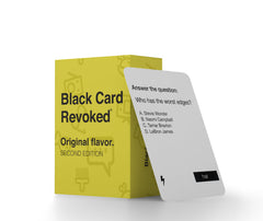 Black Card Revoked response cards ready for quick wit.