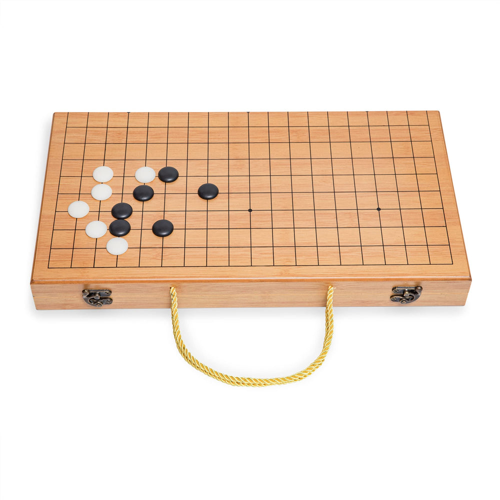 Black Long Di Fang bamboo bowls for organized piece storage during games.