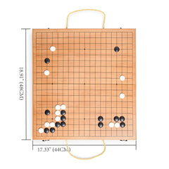 Black Long Di Fang Go board folded compact for easy storage.