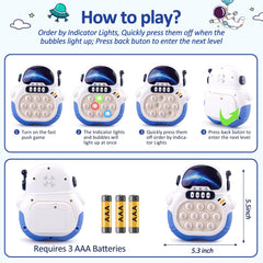 Blackma Fast Push Light Up Astronaut with lights active for engaging play