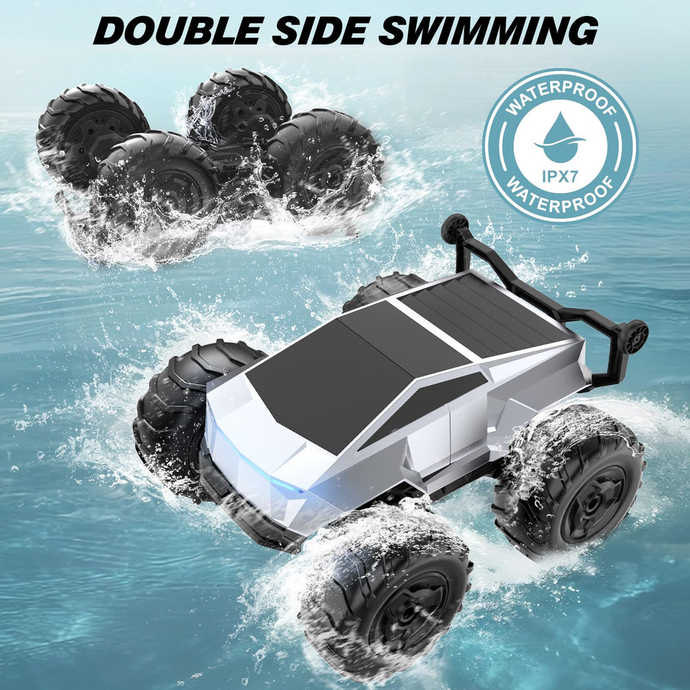 Blasland RC monster truck on rugged suspension handles rocky surfaces smoothly