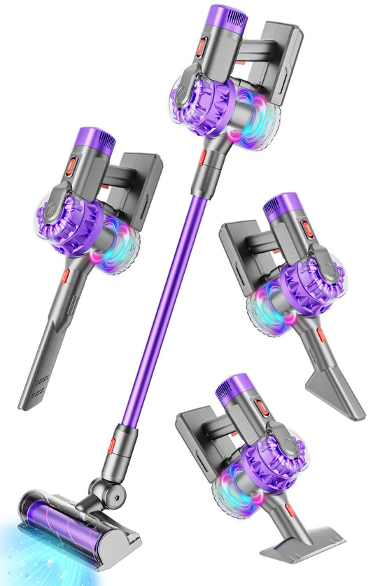 BLAXTEM 4-in-1 toy vacuum demonstrates working suction for imaginative cleanup.