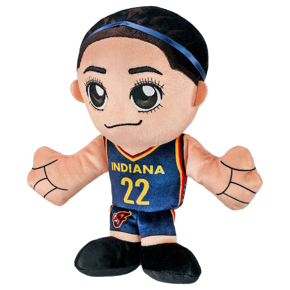 Bleacher Creatures Caitlin Clark plush with bean bag bottom for stable display