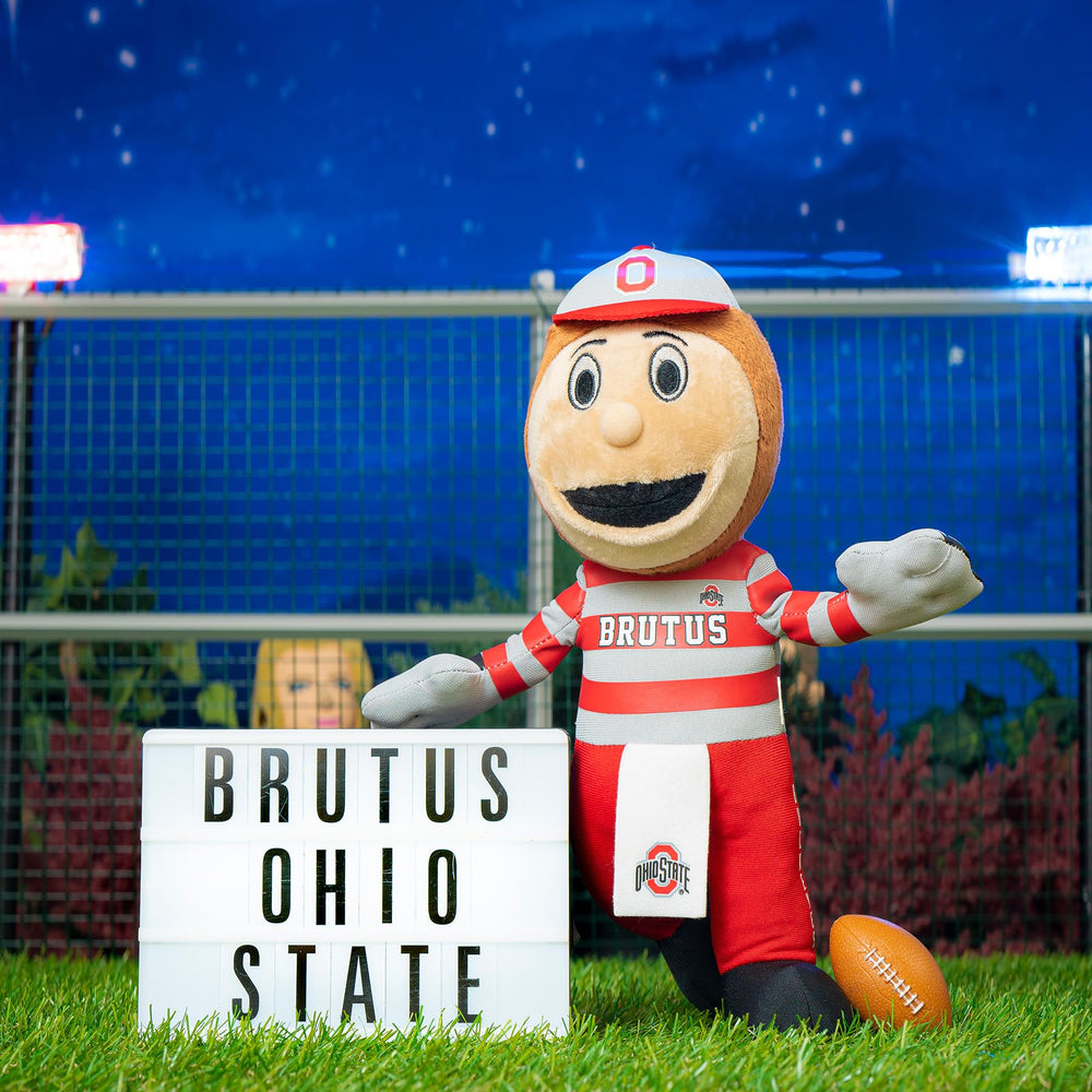 Ohio State Buckeyes Brutus mascot plush ready for shelf display