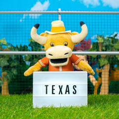 Bleacher Creatures Hook Em 10inch plush side view suitable for shelf decor.