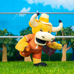 Bleacher Creatures Hook Em 10inch plush showcases durable stitching for daily play.