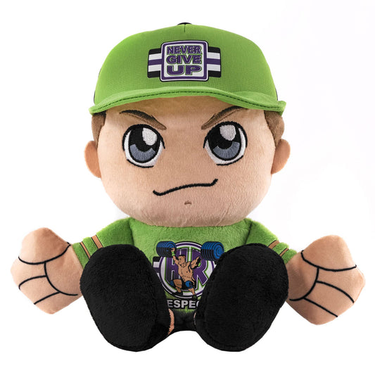 Bleacher Creatures John Cena Kuricha plush front view with cuddly velboa texture.