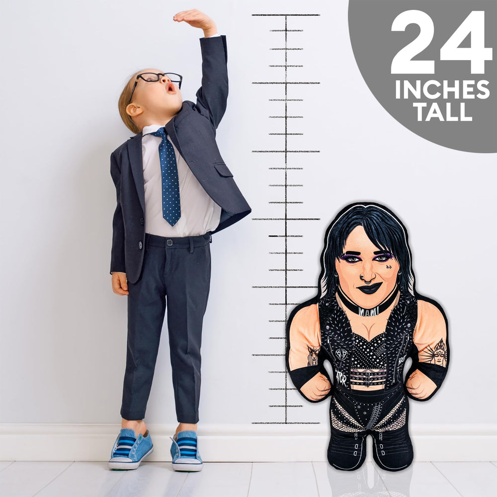 Bleacher Creatures WWE Rhea Ripley 24-Inch Bleacher Buddy store display on shelves