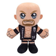 Bleacher Creatures Stone Cold Steve Austin plush close-up shows soft fabric texture for cozy hugs