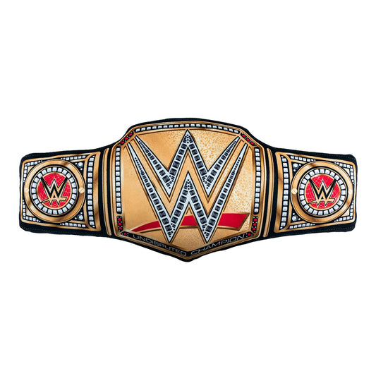 Bleacher Creatures WWE 24-inch Bleacher Buddy belt close-up highlights premium stitching.