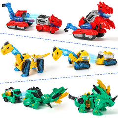 BLF FUN dino and truck mix showing magnetic connections for secure modular fun