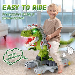 BLF FUN Dinosaur Ride On Toy Car, gift-ready packaging ideal for birthdays or holidays.