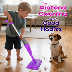 BLF FUN Kids Spray Mop purple gift-pack ideal for Christmas or birthdays.
