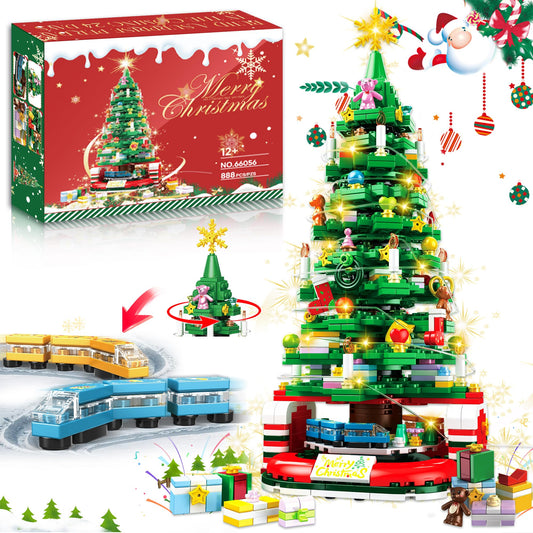 BLIFToi Christmas Tree Building Set top view with festive decorations