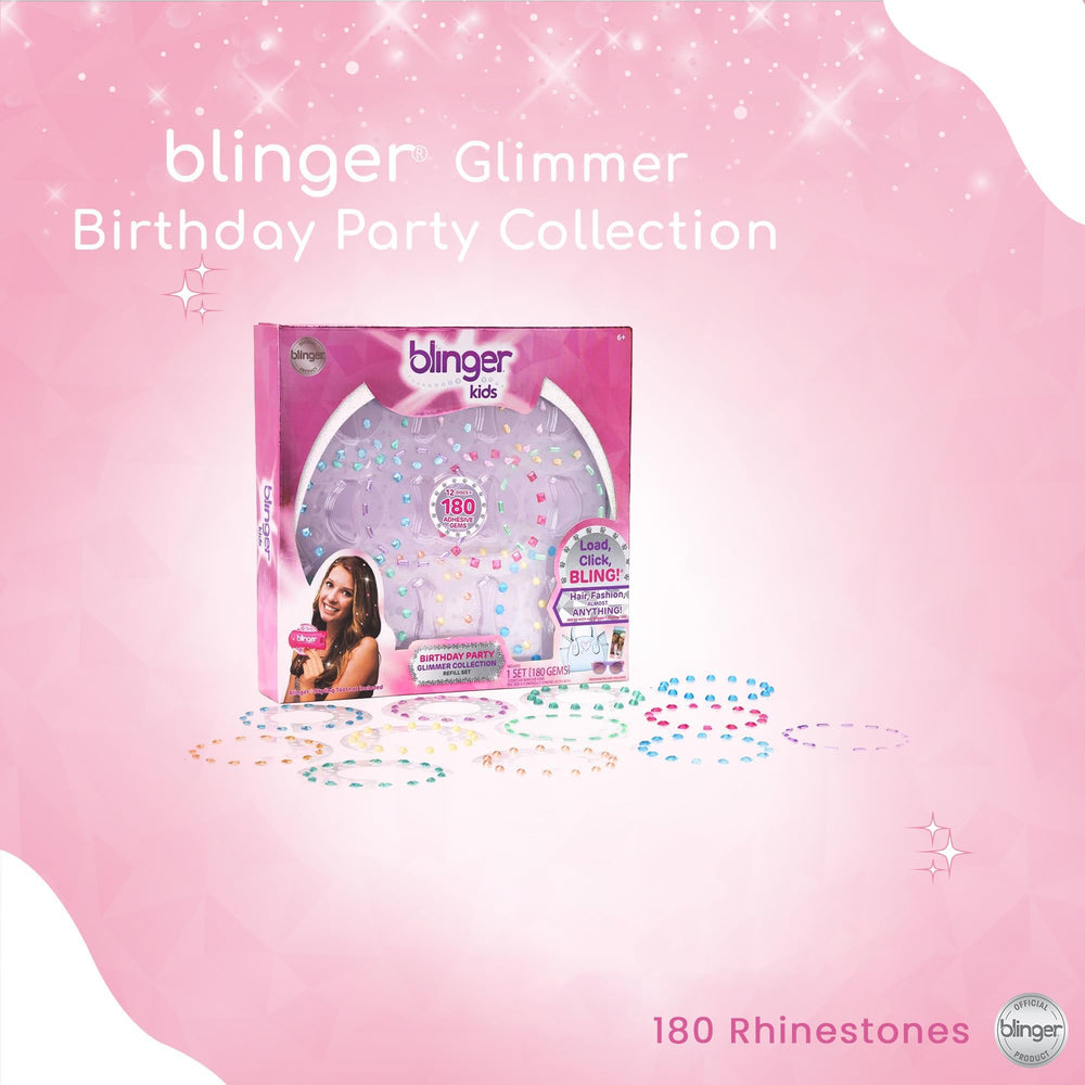 Blinger Glimmer gems variety with shapes and colors for endless mix-and-match flair.
