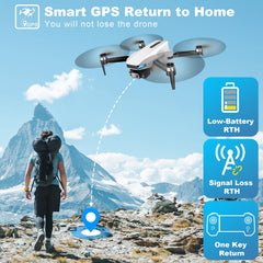 BLINORY GPS Drone 2K side view, smooth flight performance