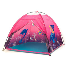 BLINWORLD Mermaid Tent pink front view for imaginative play and visibility