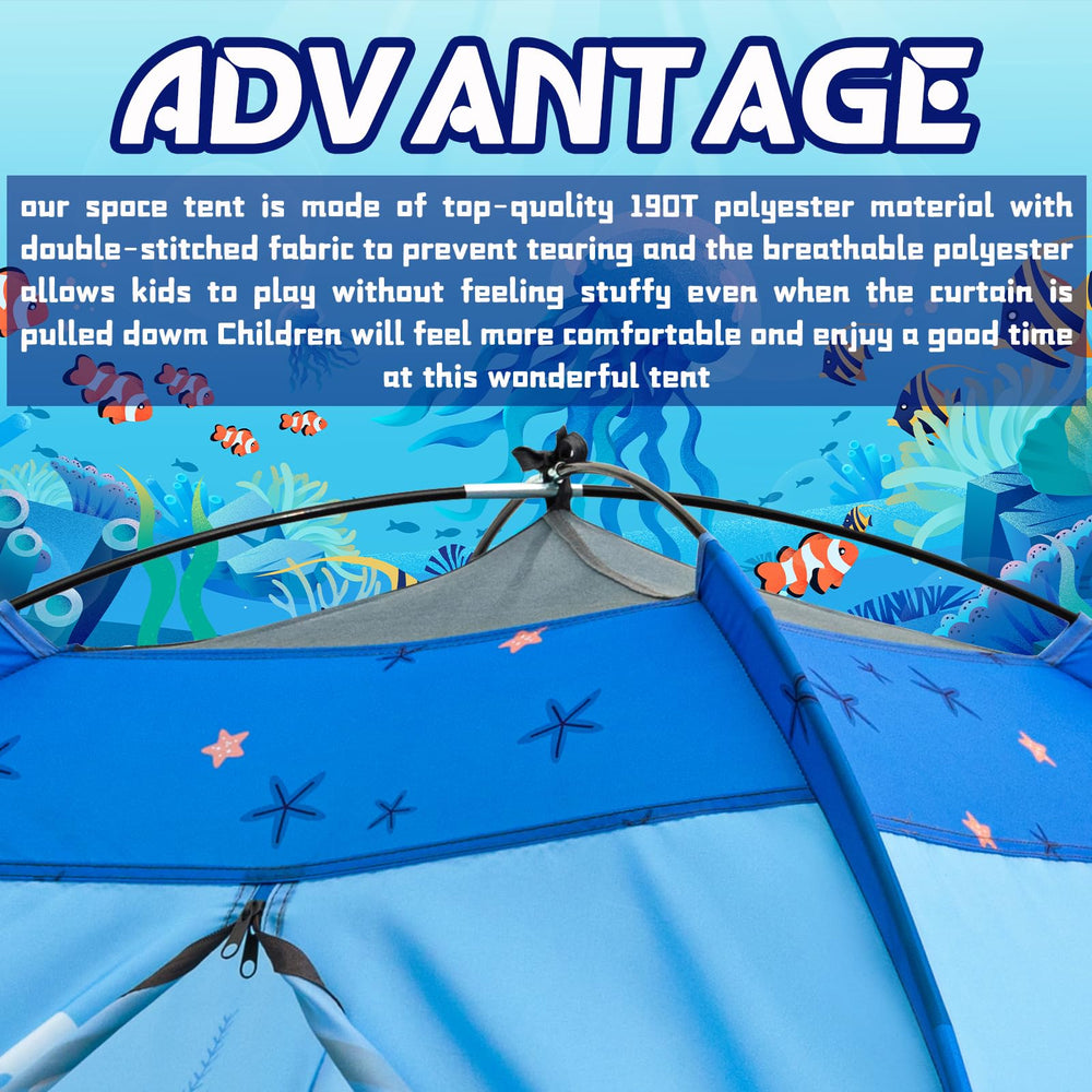 BLINWORLD play tent folds easily for quick storage after indoor or outdoor time