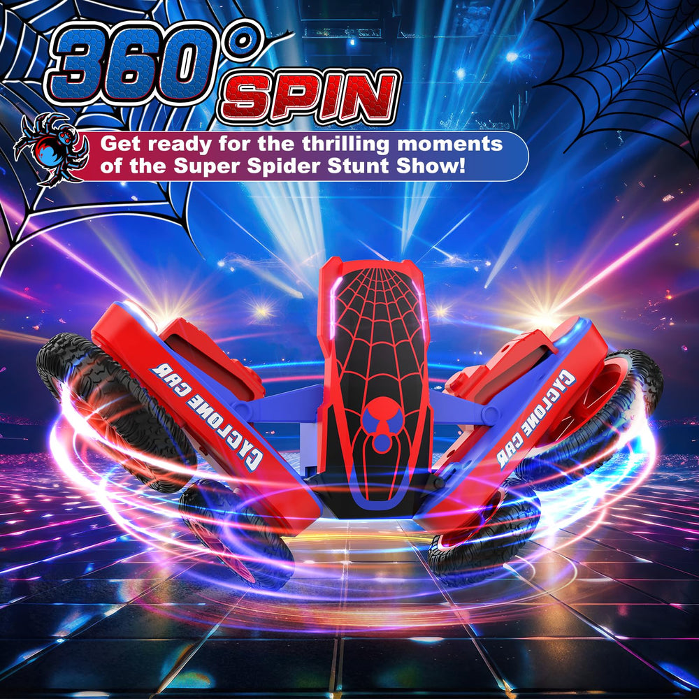 Blissbud Spider RC car in indoor-use scenario highlighting safe play