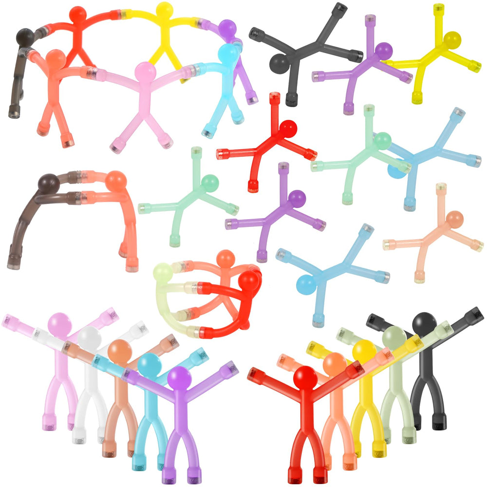 BlissfulTie 30 Pcs magnetic toy figures for kids, poseable fun on any surface.