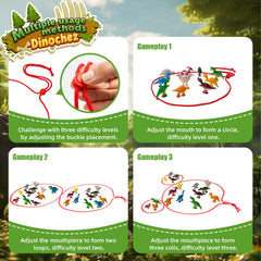 BlivEclat magnetic dinosaur pieces closeup highlighting magnetic action.