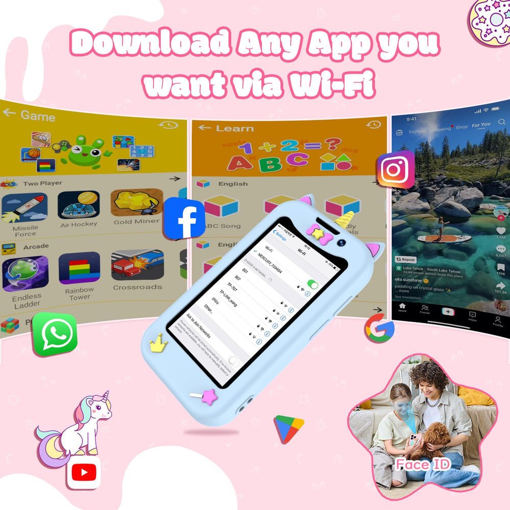 BLKE Max Kids Phone HD screen supports playful apps and videos.