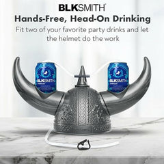 BLKSMITH Viking Drinking Hat side view highlights adjustable fit for 16 to 24 inch heads