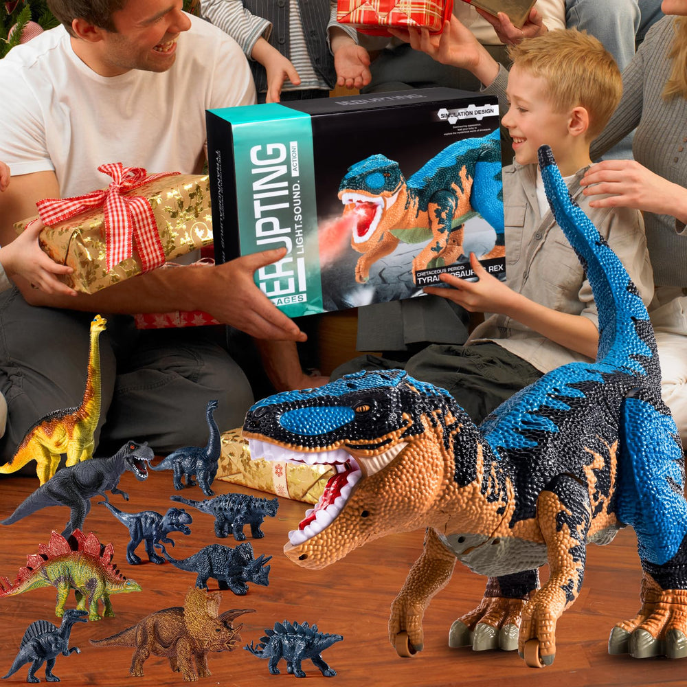 BLmukce 8-dino figure set supports creative habitats and learning games.