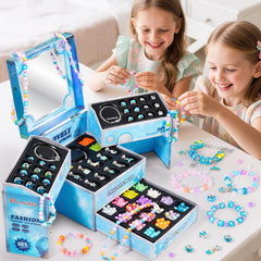 BLmukce creative workspace with beads and tools for kids