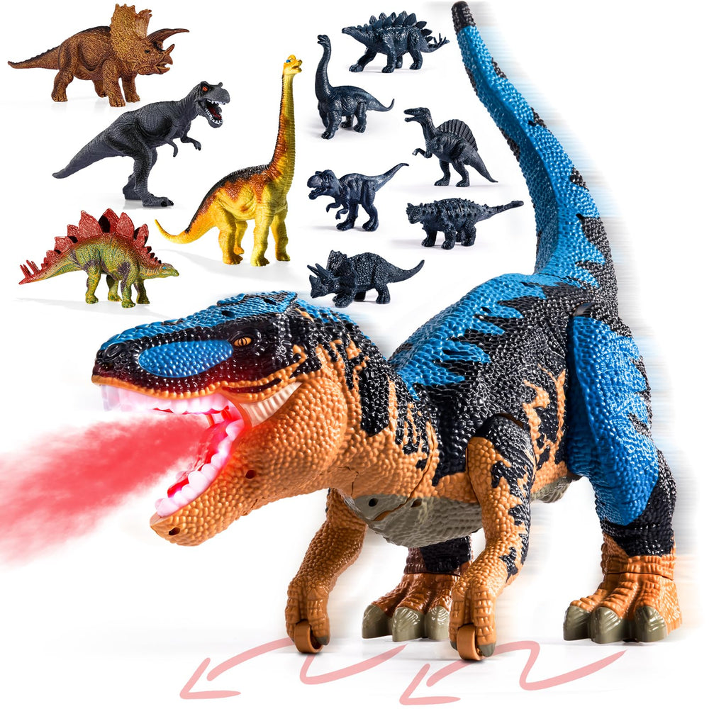BLmukce dino toy with gliding wheels enhances push-along adventures.