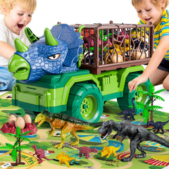 BLmukce dinosaur activity play map with large prehistoric world