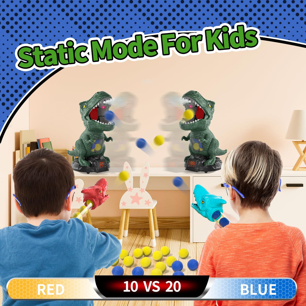 BLmukce dino target image, helps improve hand-eye coordination through interactive aiming.