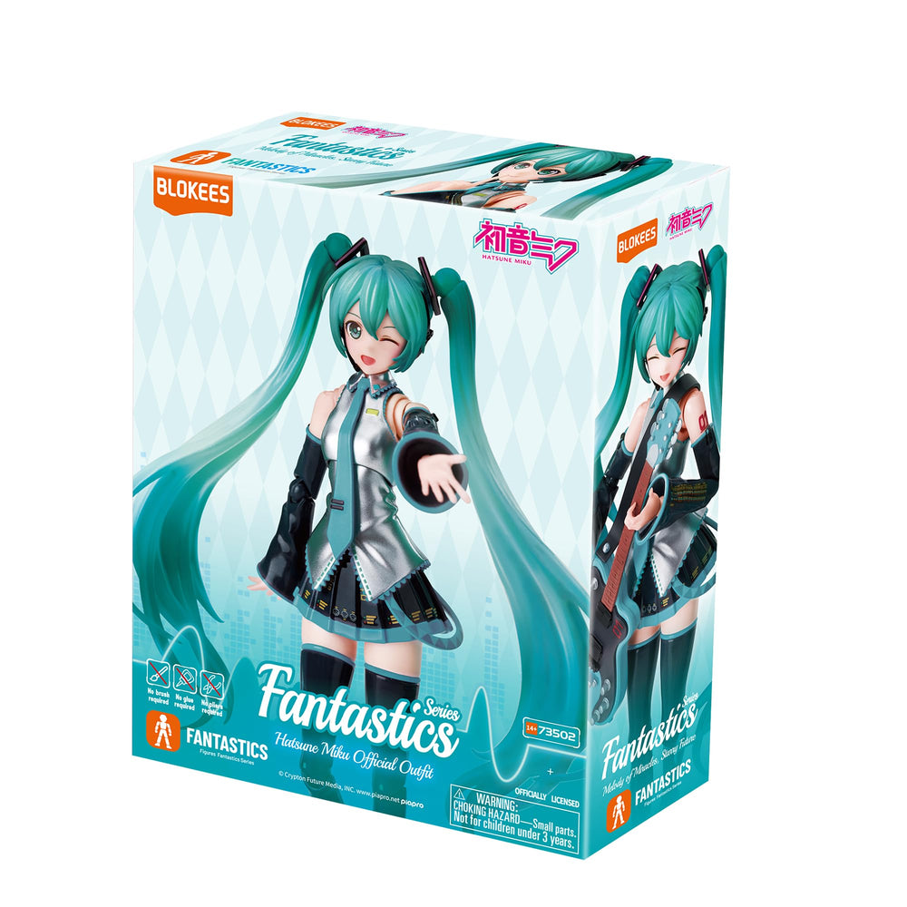 BLOKEES Fantastics Hatsune Miku joint system and twin tails offer flexible posing options.