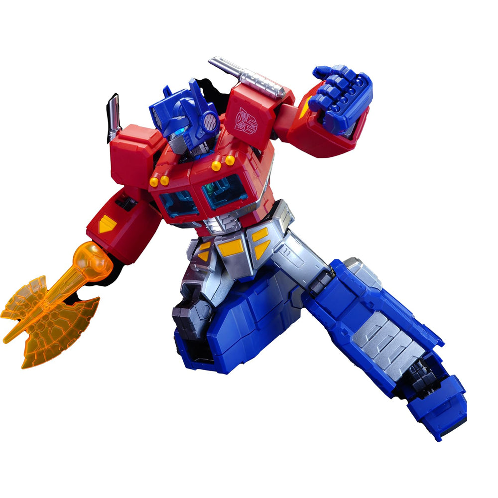 BLOKEES G1 Optimus Prime eyes glow with the Matrix effect for dramatic display