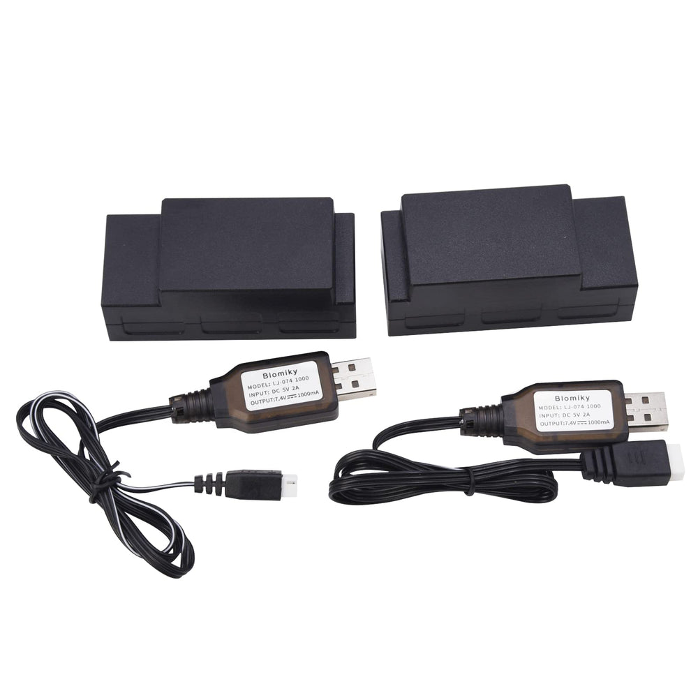 Blomiky 7.4V 1050mAh battery for Jetwood JC16EP, compatible for longer sessions.