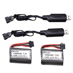 Blomiky 7.4V 1200mAh battery two-pack ready for top performance