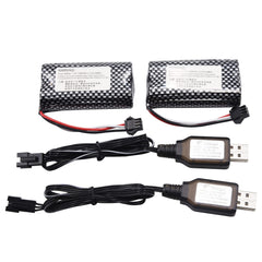 Blomiky 2S 1300mAh RC car battery for 7.4V power.
