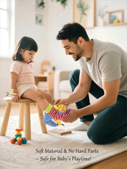 BLOOBLOOMAX foot finder socks—soft sensory play for feet and leg awareness.