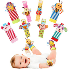 BLOOBLOOMAX wrist rattle elephant—engaging hand-eye coordination for curious babies.