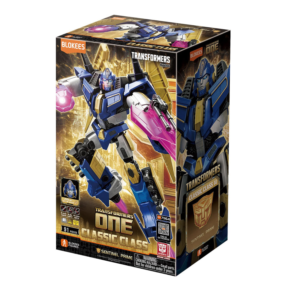 BLOKEES Sentinel Prime figure in battle pose showcases leadership presence.