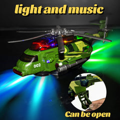 Bloolilies army helicopter toy side view highlighting safe, rounded edges for toddlers