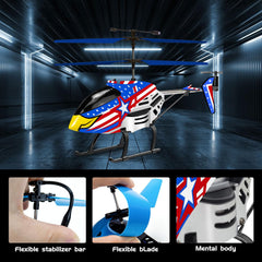 Bloolilies Eagle RC helicopter remote control layout for easy use.