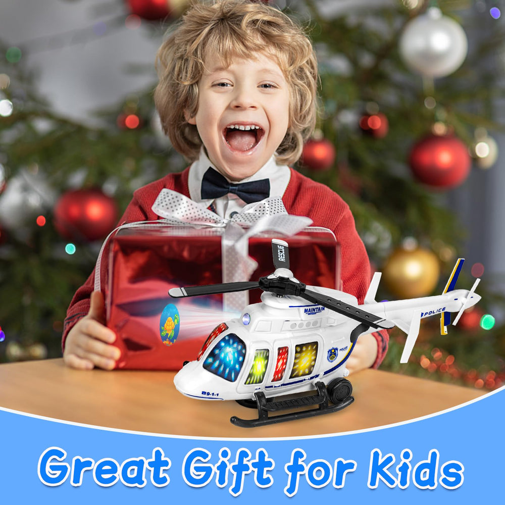 Bloolilies Police Helicopter durable plastic with rounded edges for safety.