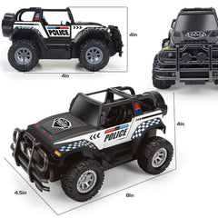 Bloolilies police RC car in action encourages sharing and family play.