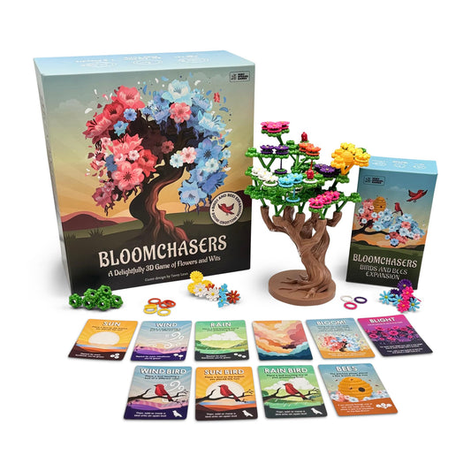 Bloomchasers 3D tree structure image showing the buildable centerpiece for family game night