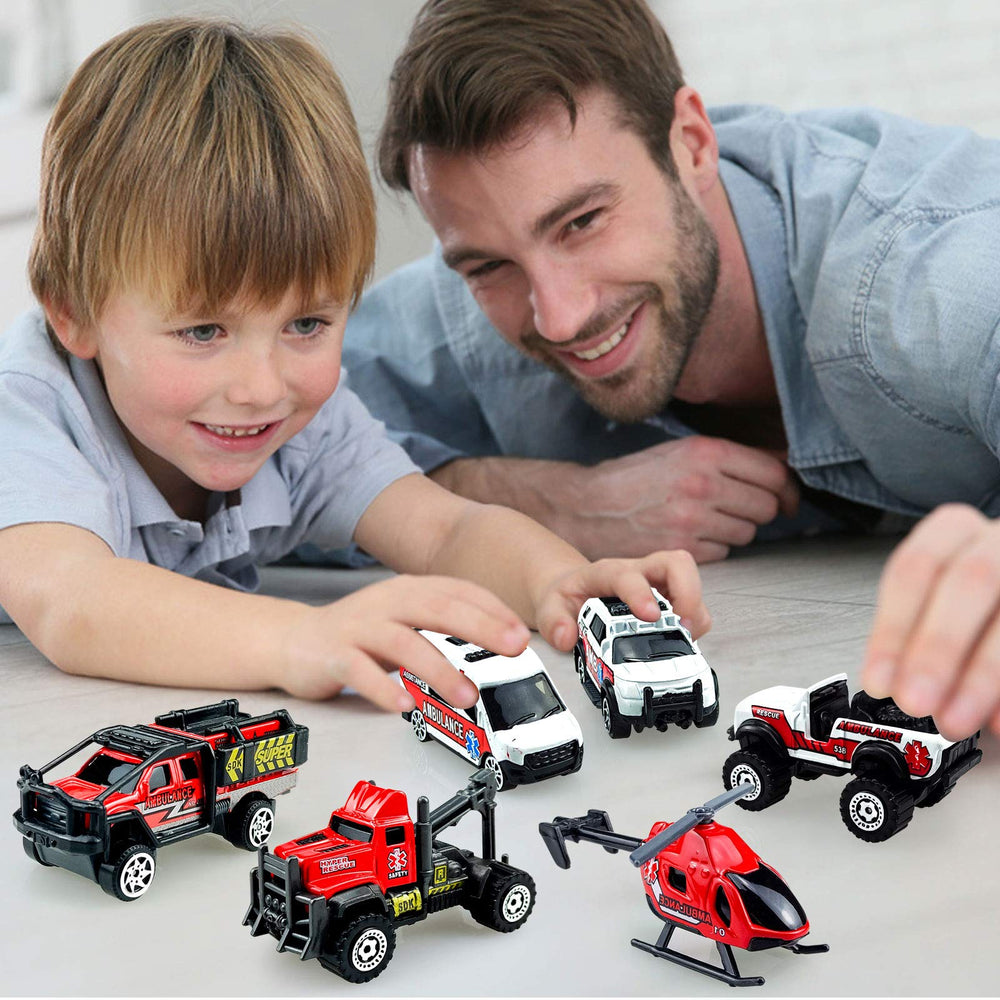 Blooming Lilies ambulance helicopter top view fosters imaginative rescue pretend play