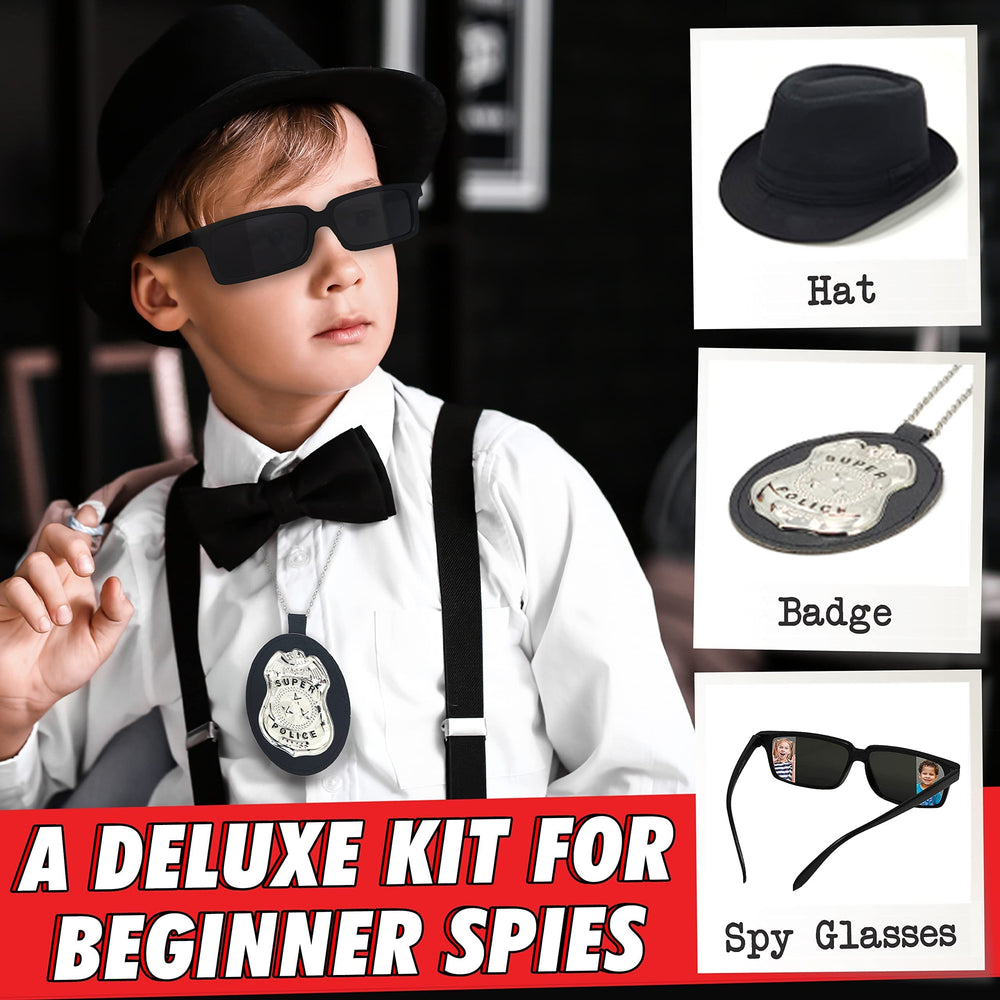 Fingerprint workstation from BLOONSY Spy Kit showing observation tools