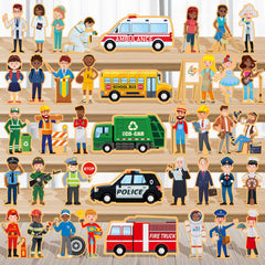Blosssound wooden people figures for imaginative play and storytelling