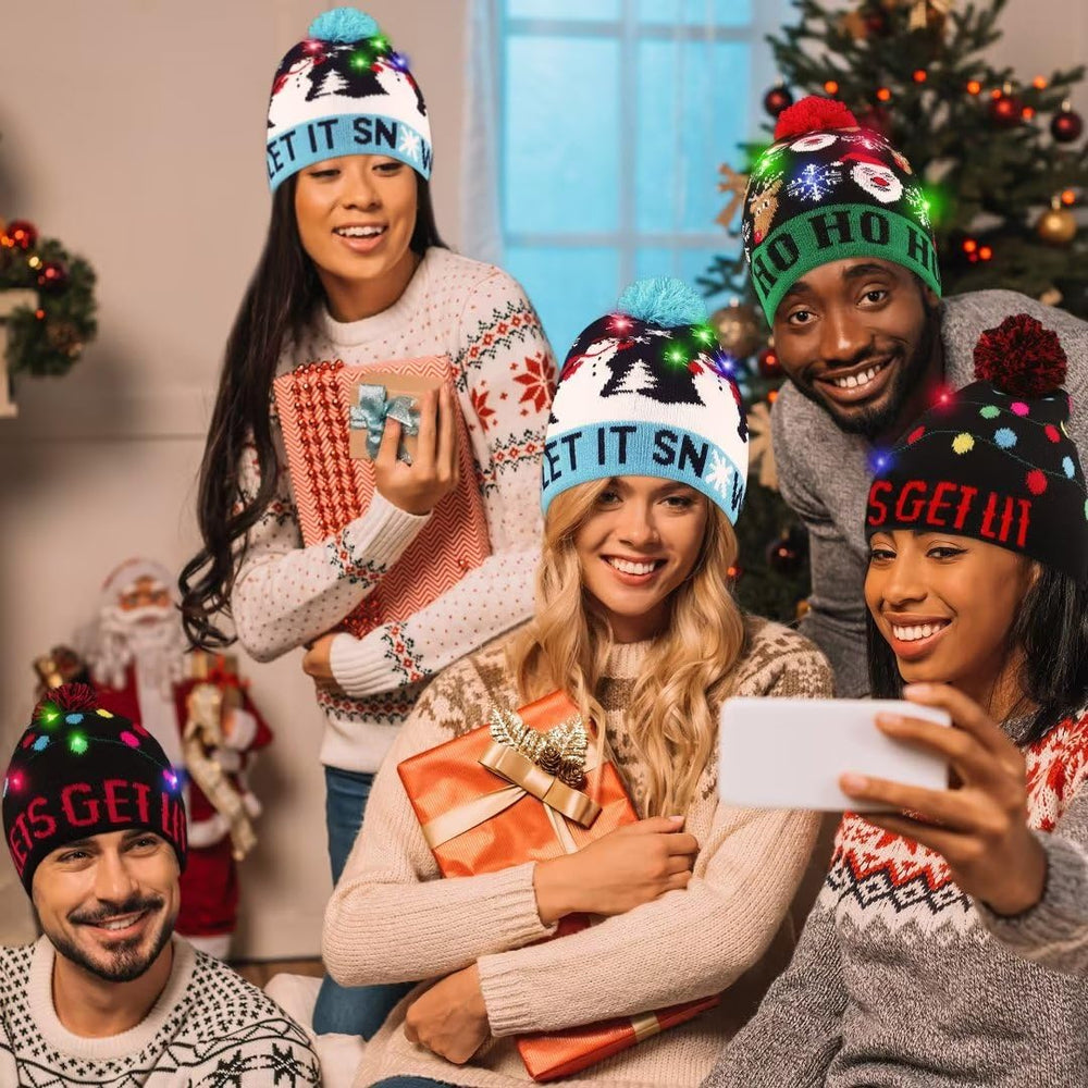 Blowata six-piece knit beanie bulk pack ready for gifts and party favors.